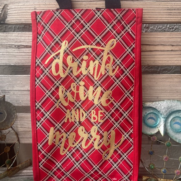 Sale‼️Wine Bottle Bag-Holiday-Holds 2 Bottles - Picture 4 of 8